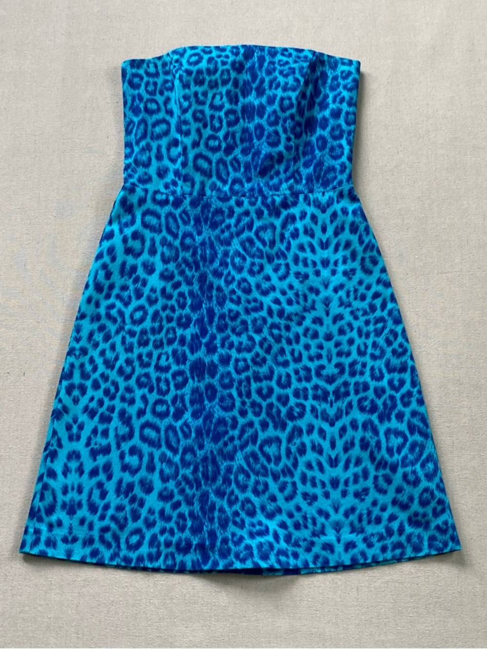 Henri Bendel Vintage Strapless Leopard Print Dress - Picture 3 of 12